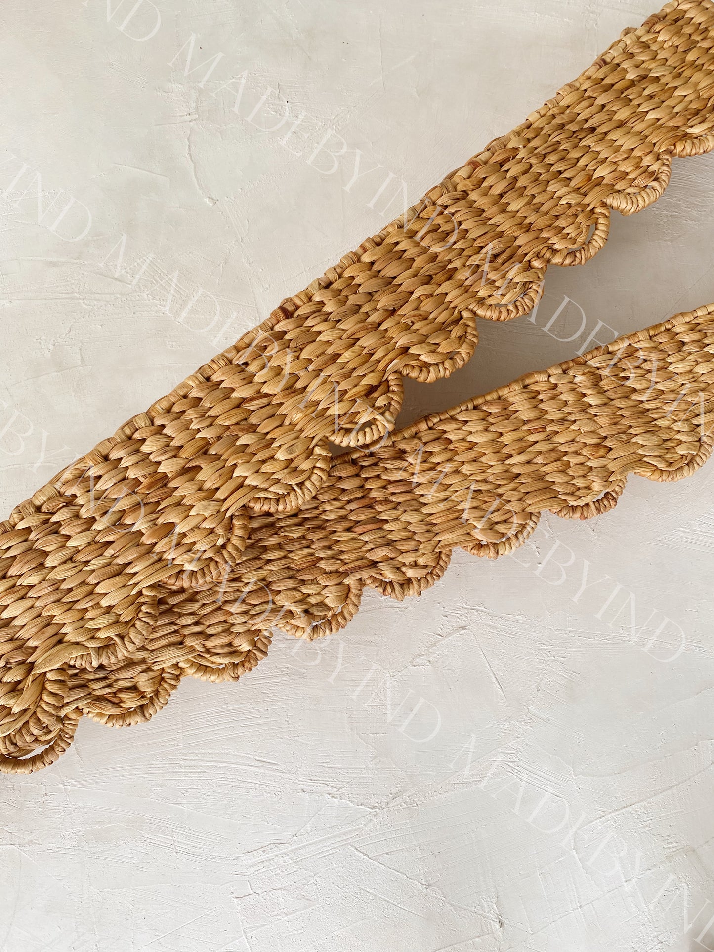 Scallop Water Hyacinth Window Pelmet