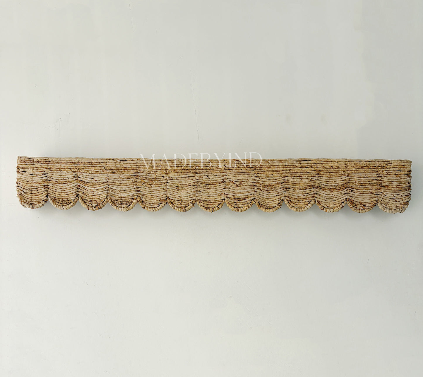 Banana Bark Scalloped Natural Window Valance