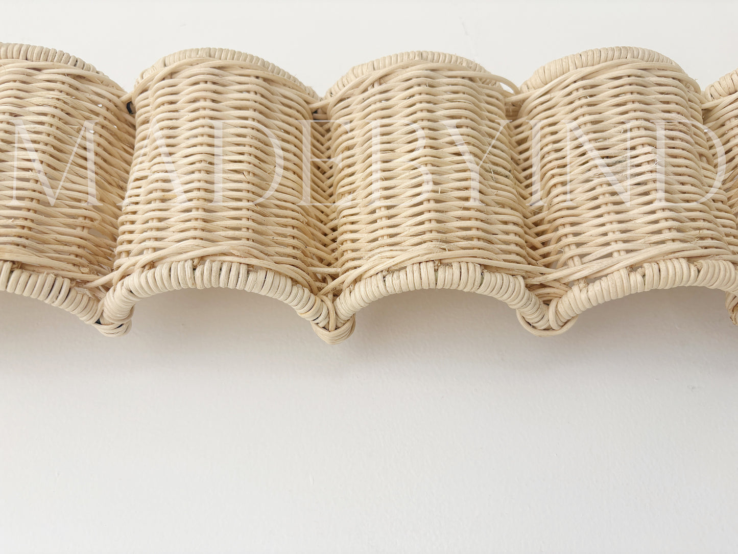 Rattan Scalloped Nursery Window Valance