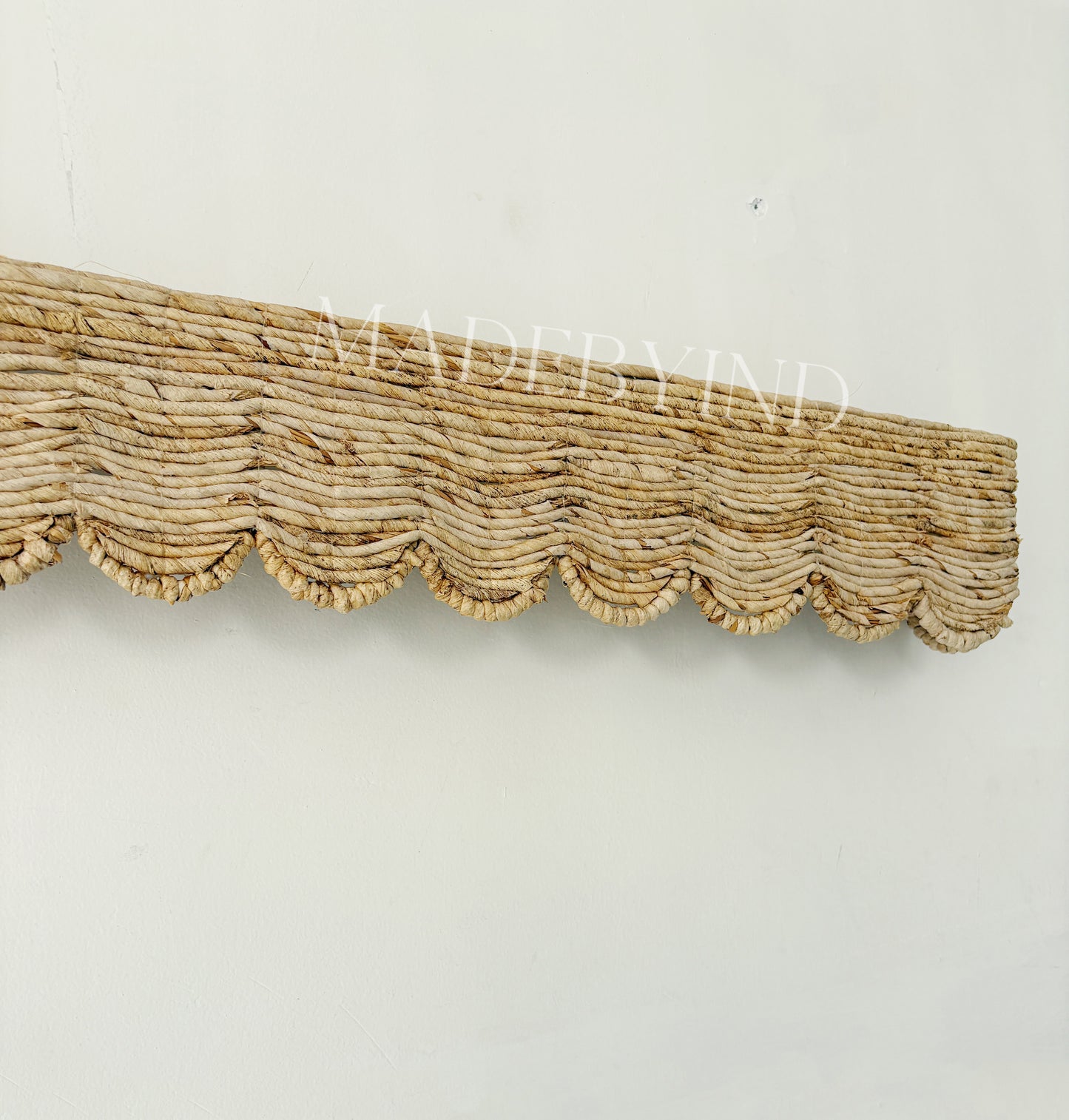 Banana Bark Scalloped Natural Window Valance