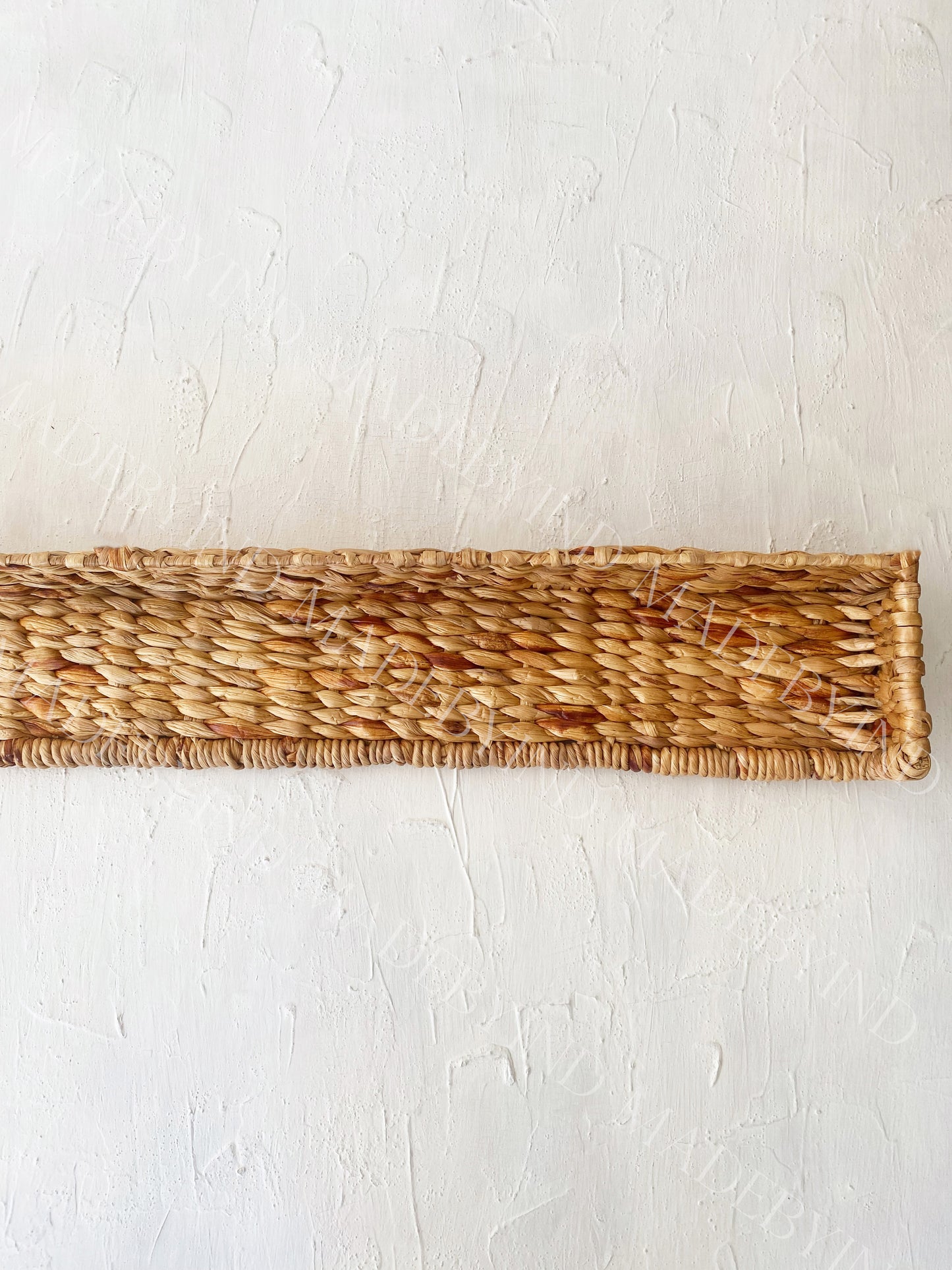 Straight Water Hyacinth Window Pelmet