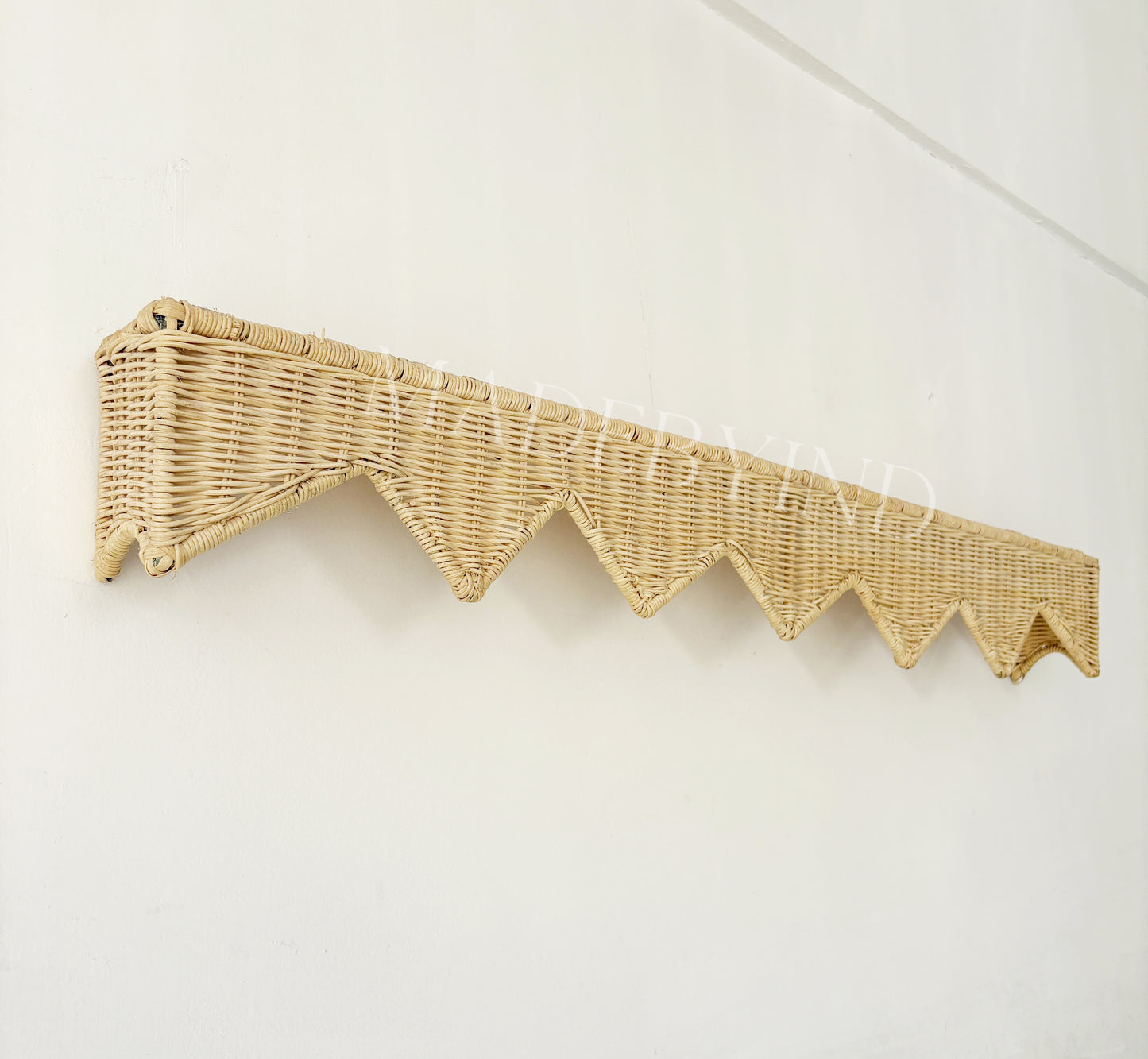 Zig Zag Rattan Window Pelmet