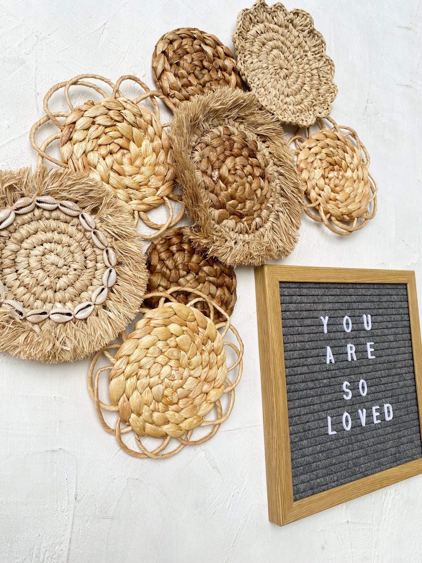 Set of Small Boho Wall Baskets