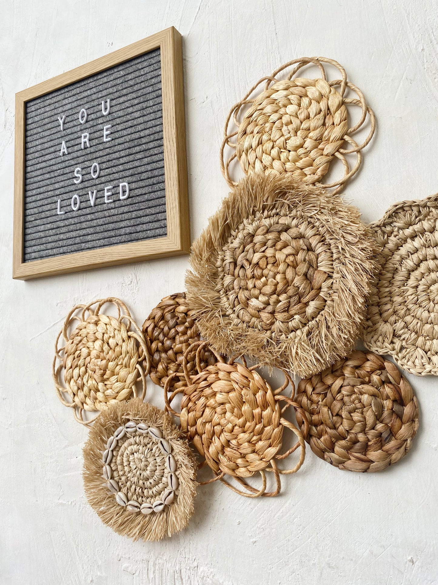 Set of Small Boho Wall Baskets