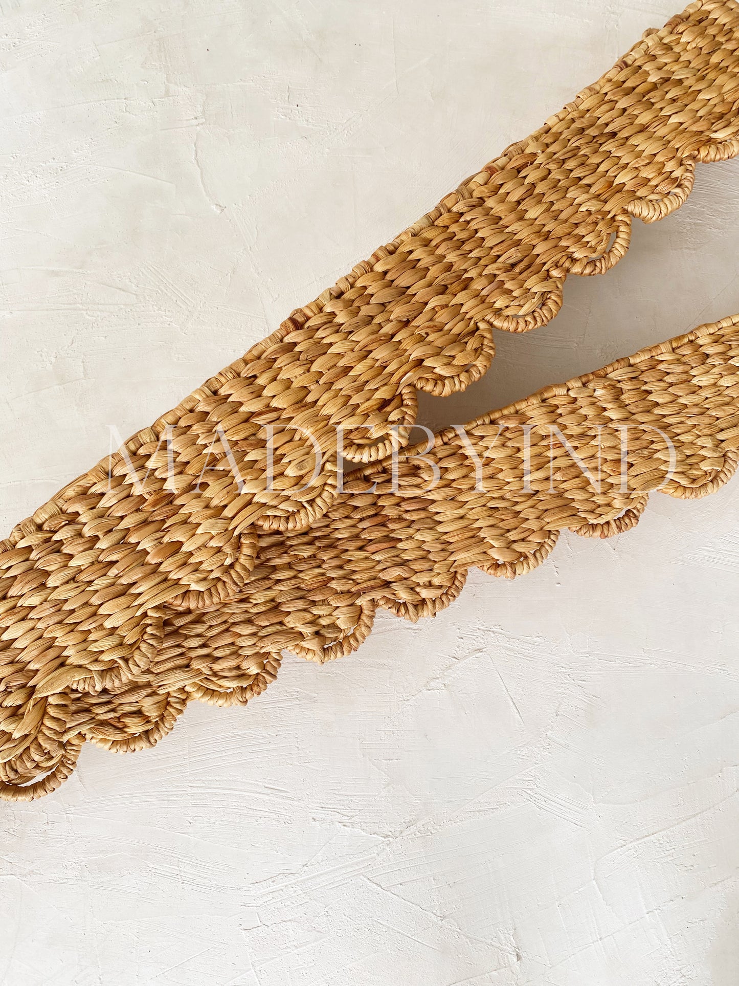 Scallop Water Hyacinth Window Pelmet