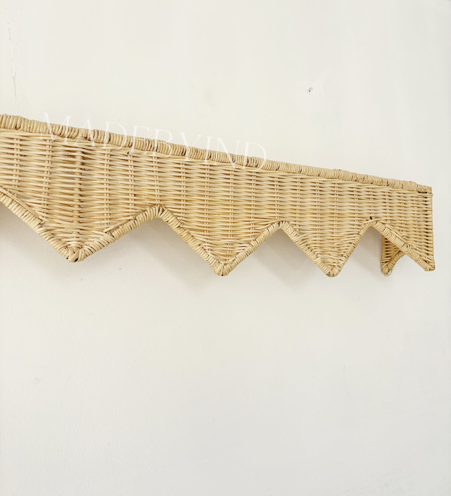 Zig Zag Rattan Window Pelmet