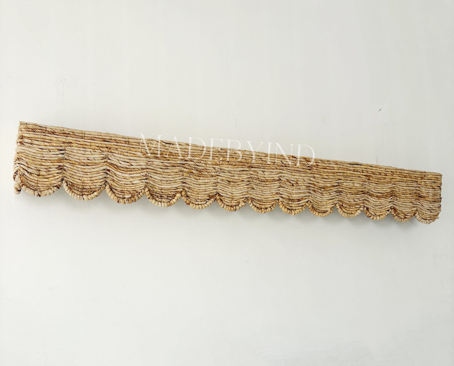 Banana Bark Scalloped Natural Window Valance