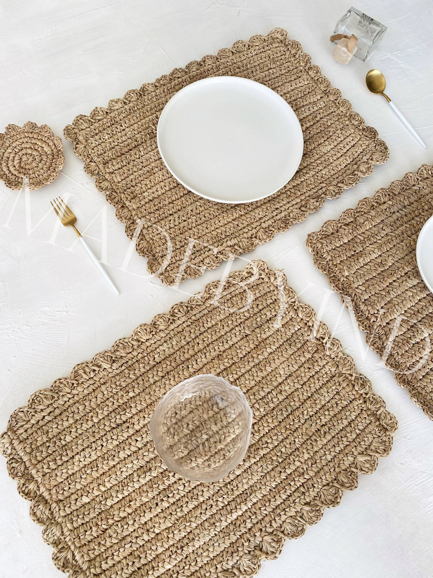 Scallops Rectangle Natural Placemats