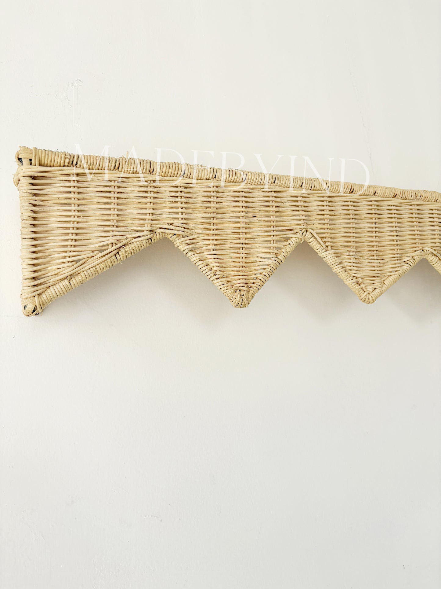 Zig Zag Rattan Window Pelmet