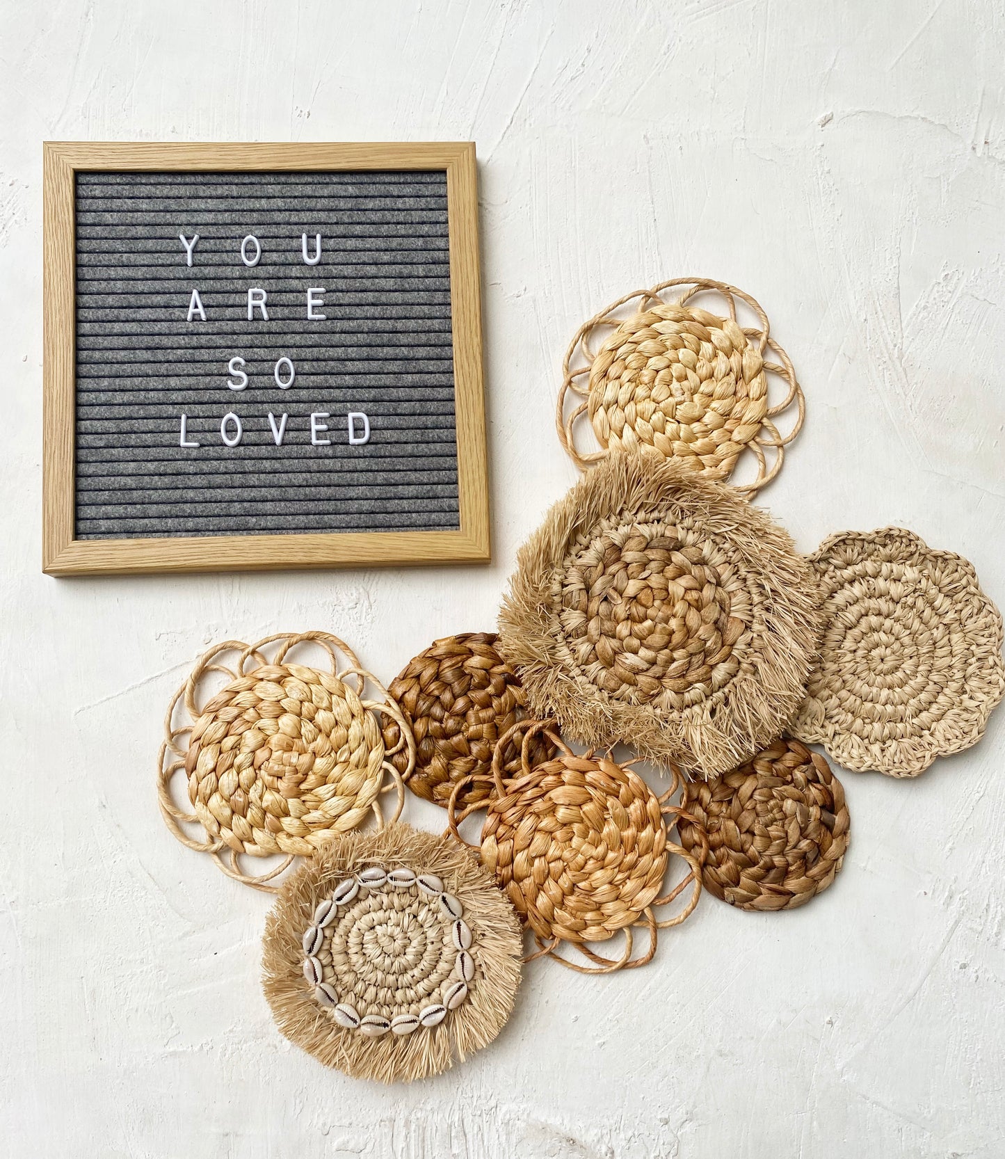 Set of Small Boho Wall Baskets