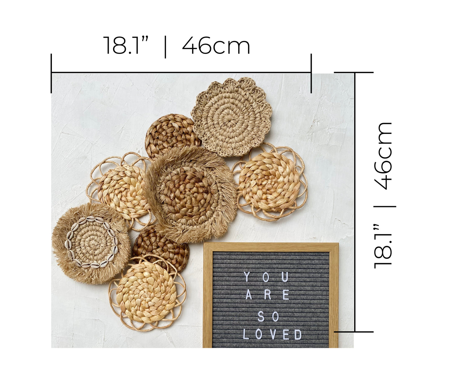 Set of Small Boho Wall Baskets