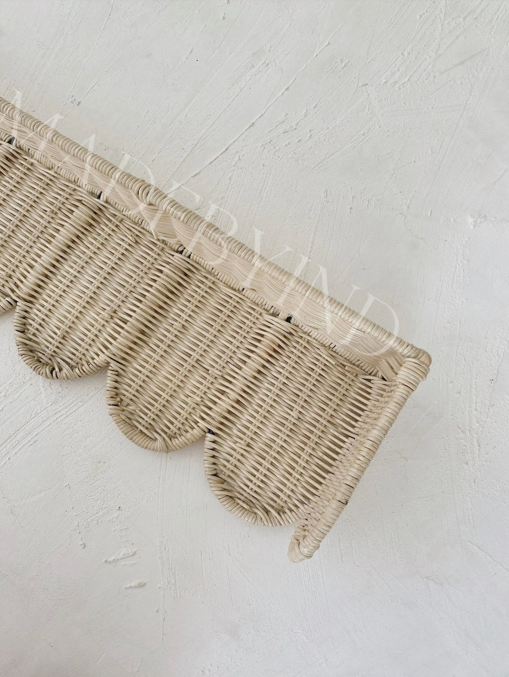 Rattan Scallop Window Pelmet