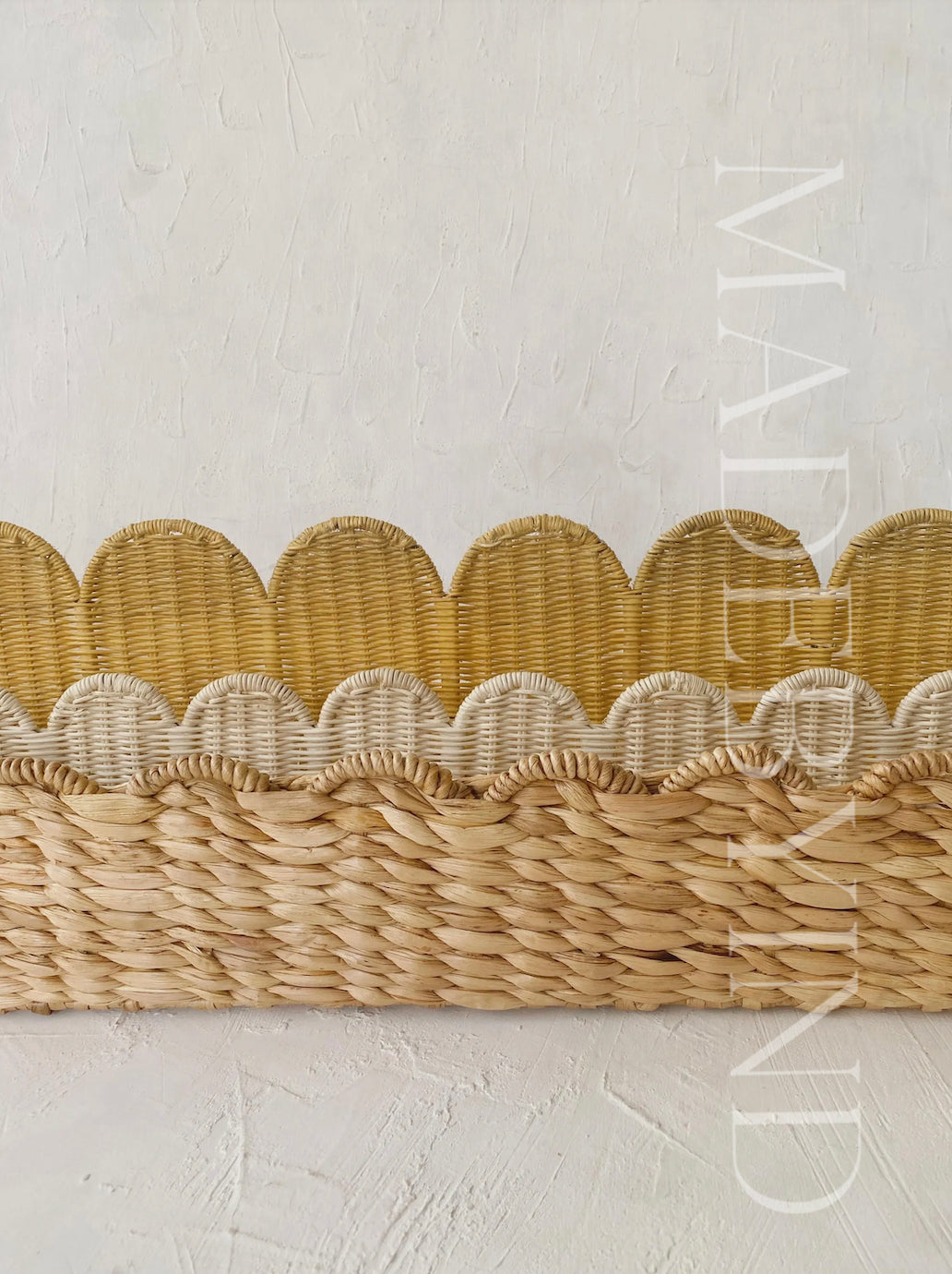 Rattan Scallop Window Pelmet