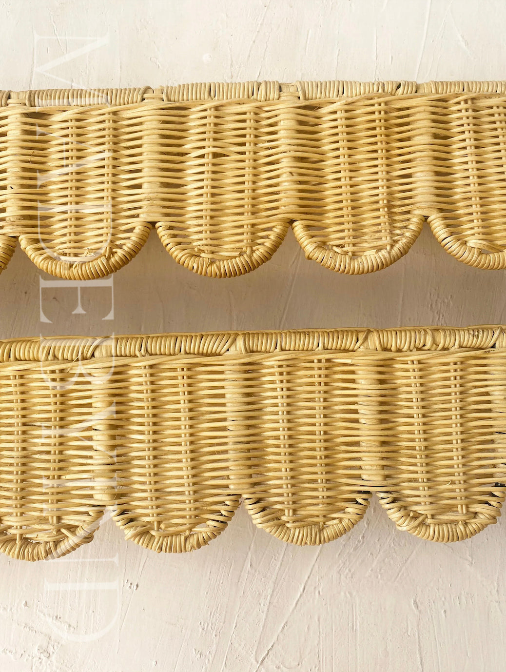 Rattan Scallop Window Pelmet