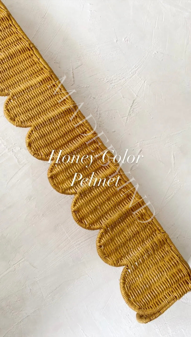 Rattan Scallop Window Pelmet