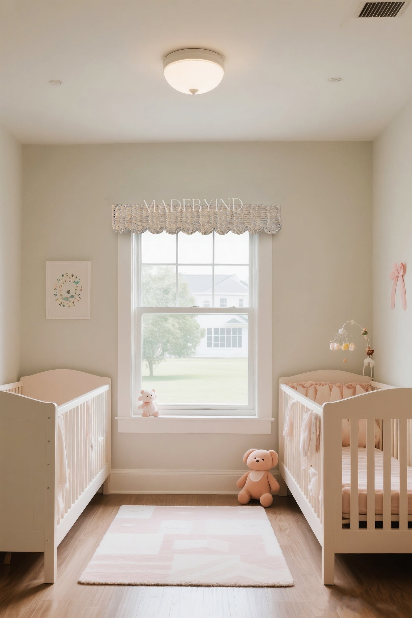 White Water Hyacinth Window Valance