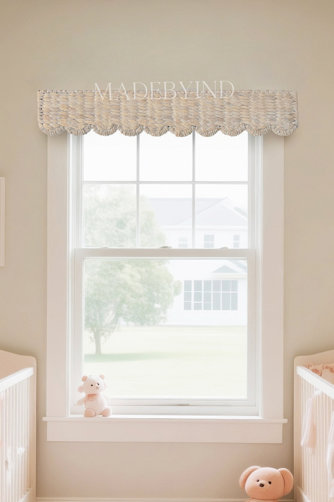 White Water Hyacinth Window Valance