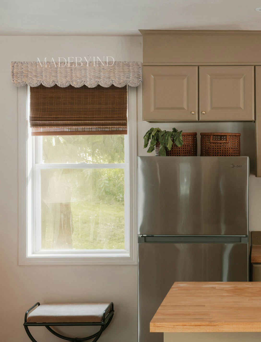 White Water Hyacinth Window Valance