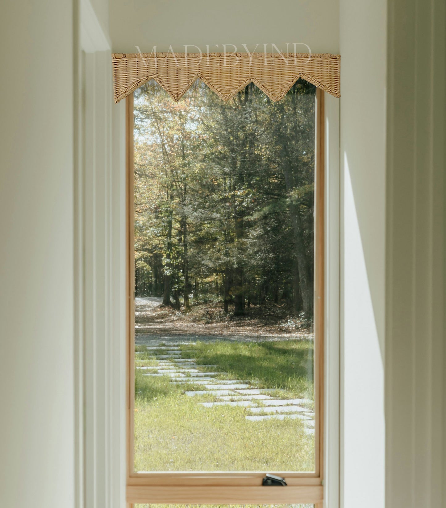 Zig Zag Rattan Window Pelmet