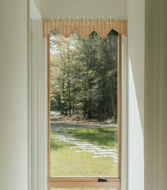 Zig Zag Rattan Window Pelmet