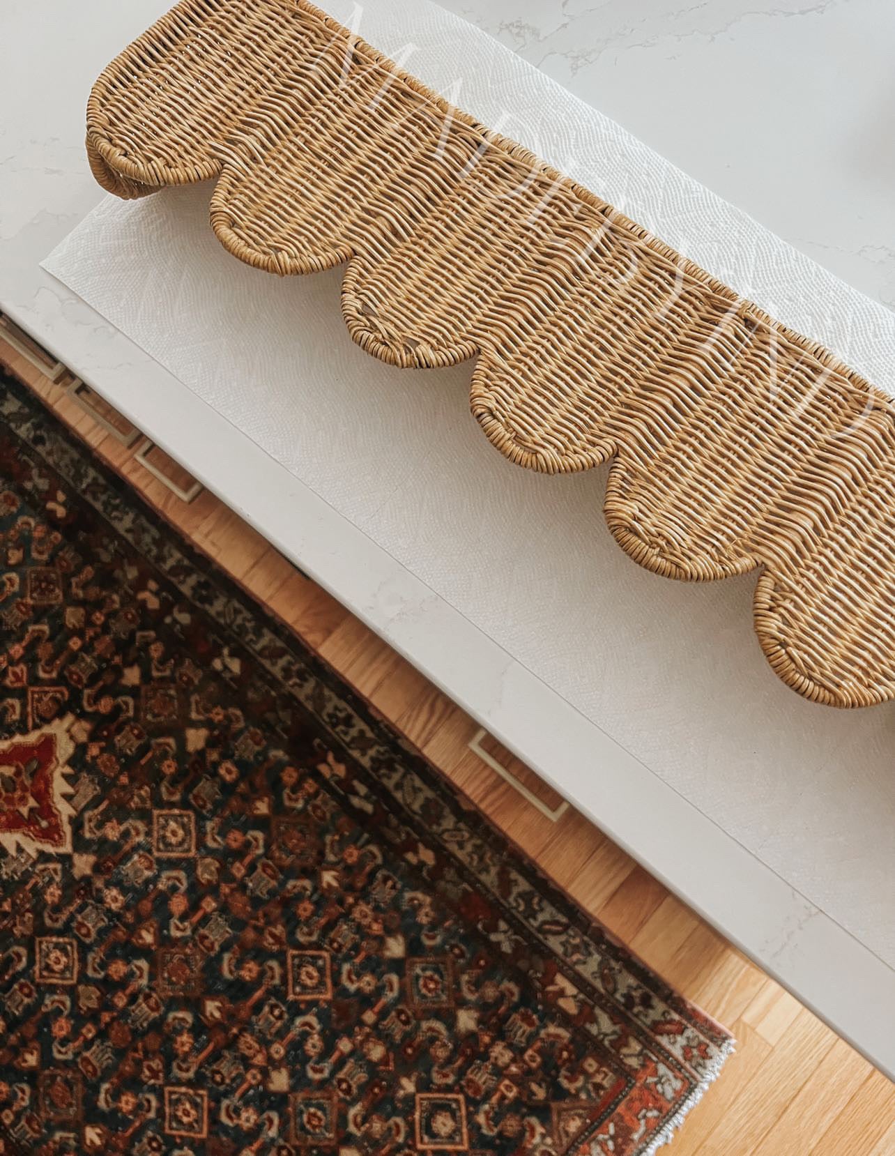 Rattan Scallop Window Pelmet