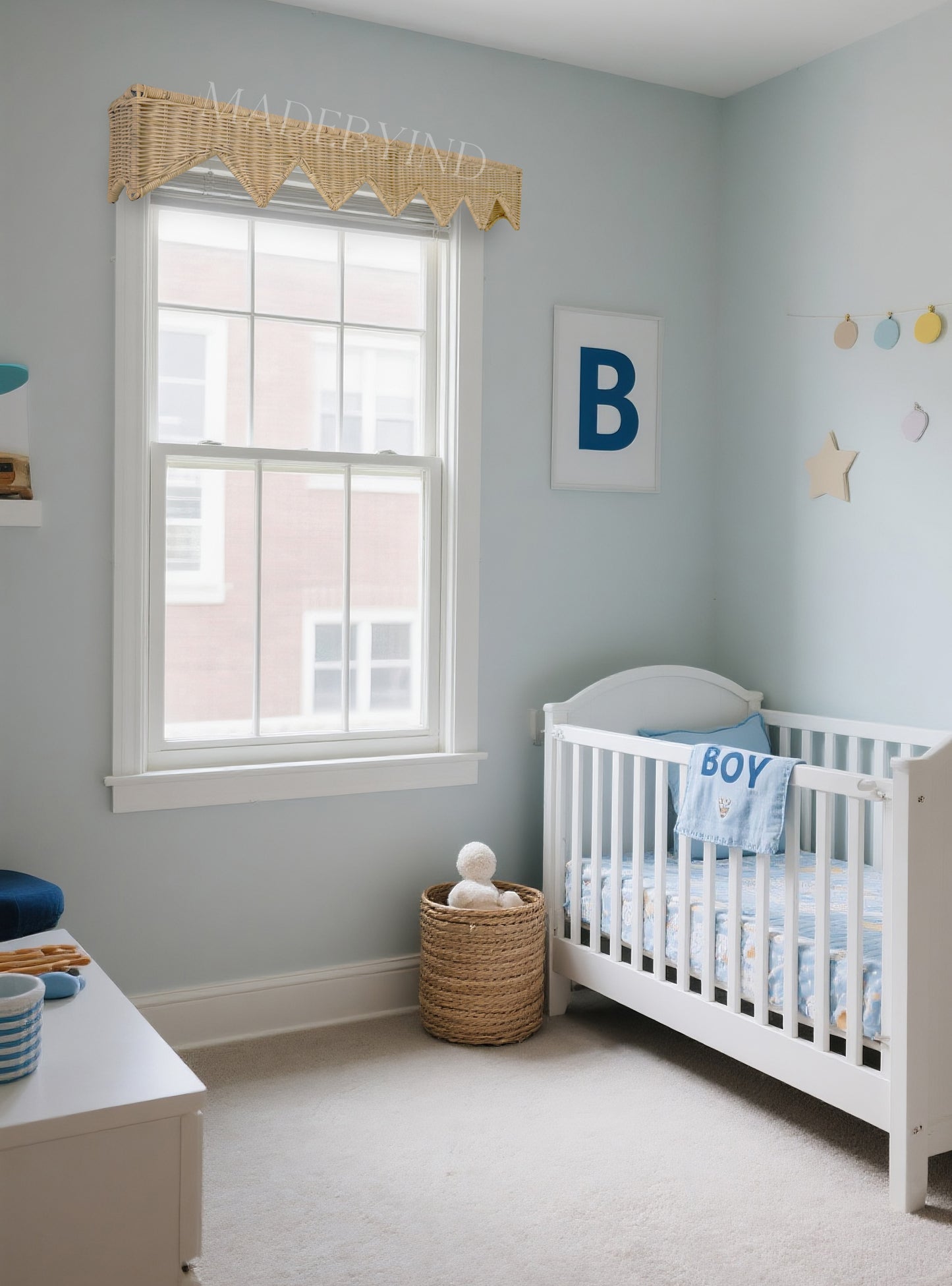 Zig Zag Rattan Window Pelmet