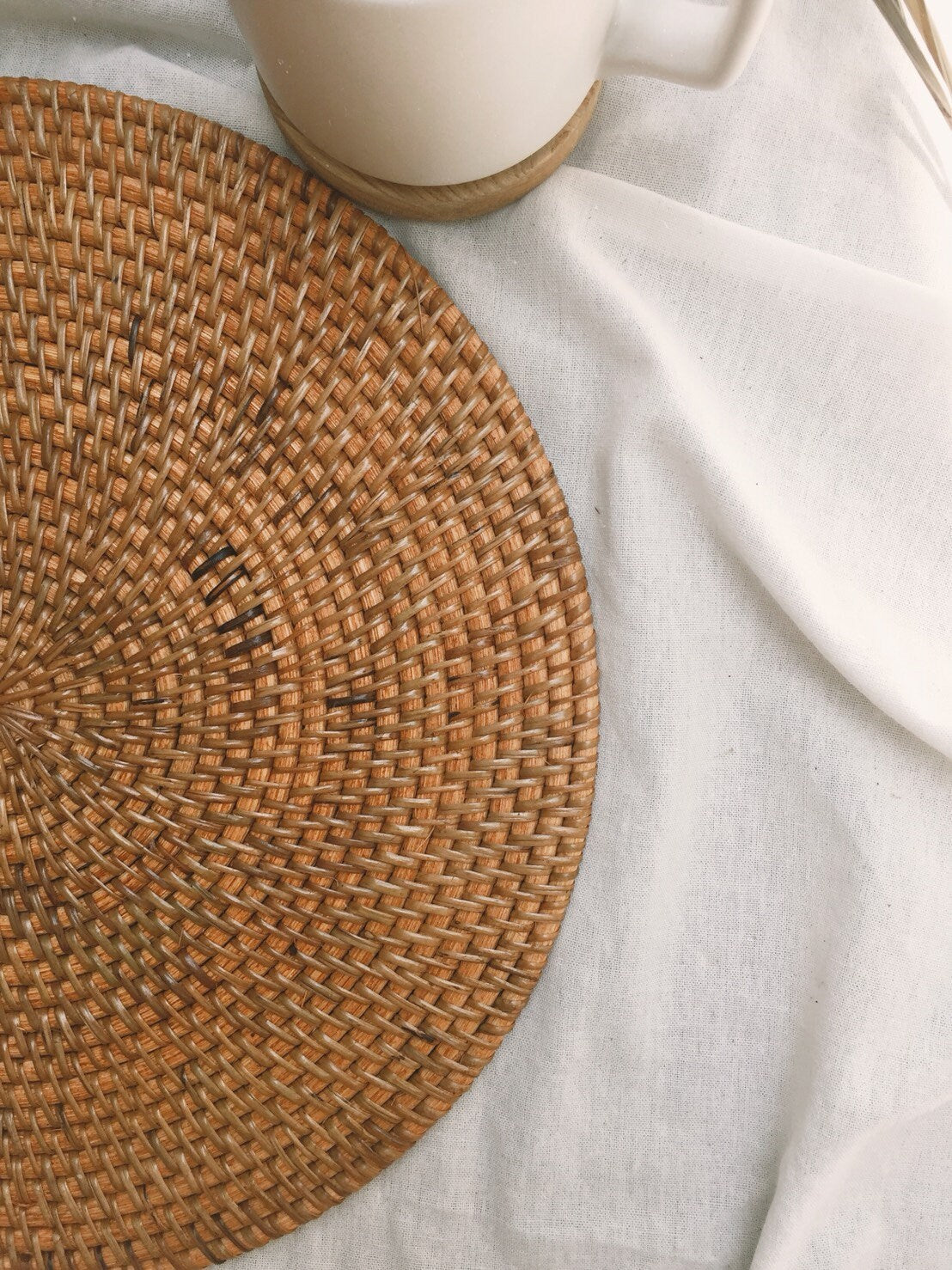 Honey Round Rattan Placemats