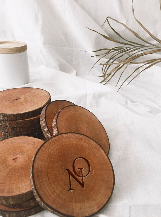 Set of 3 Personalized Wooden Coaster