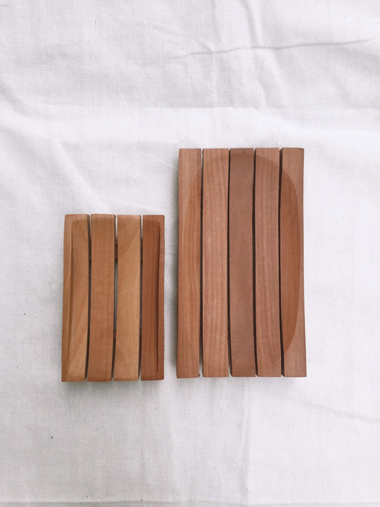 Stripes Wooden Soap Dish