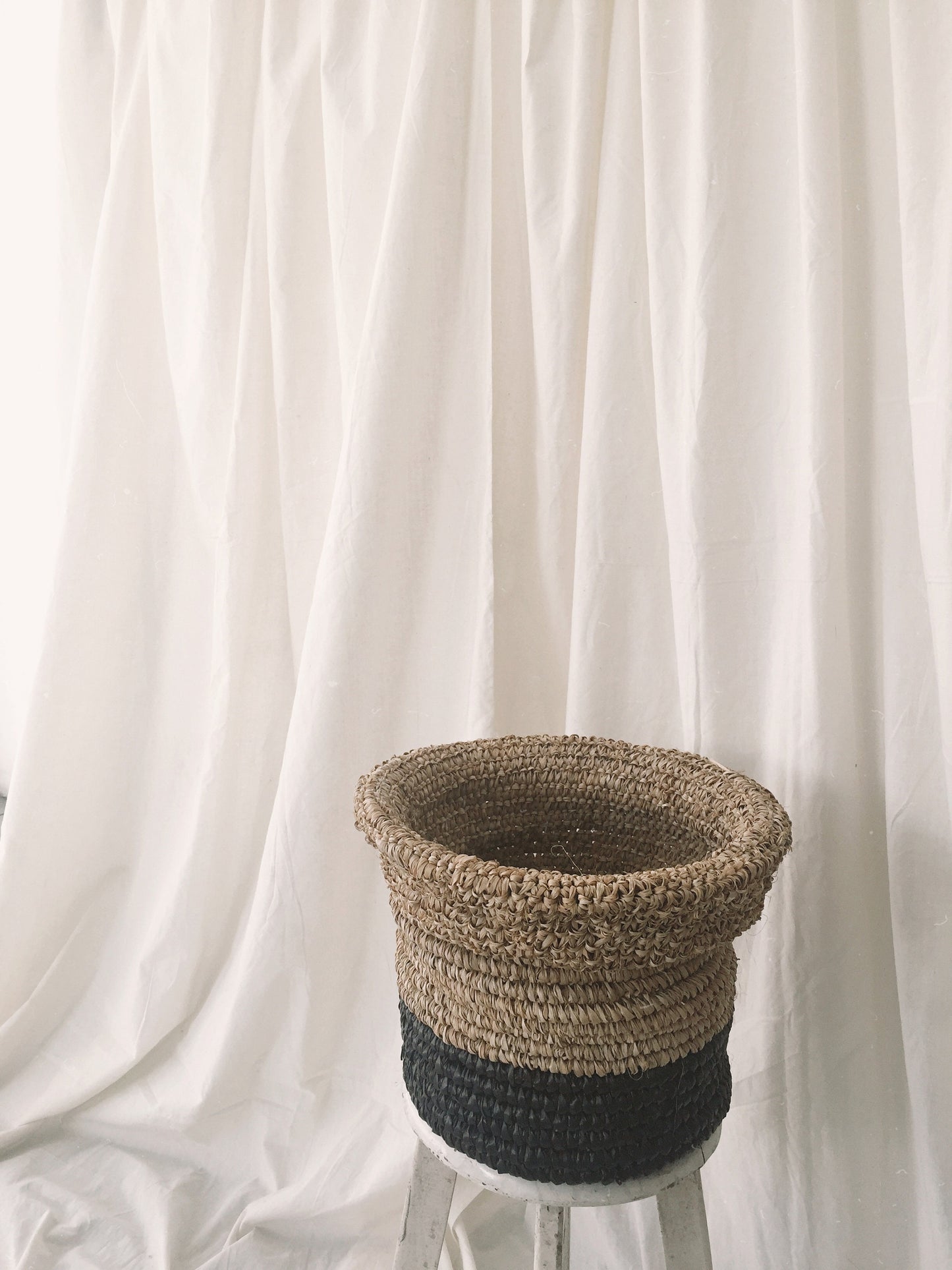 Raffia Two Tone Basket