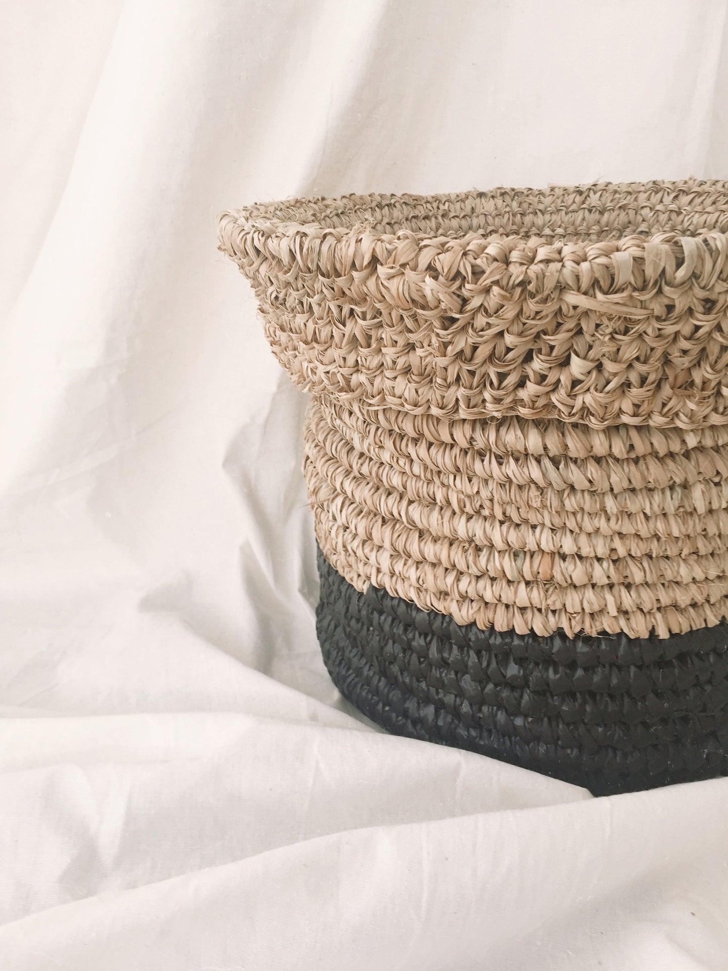 Raffia Two Tone Basket