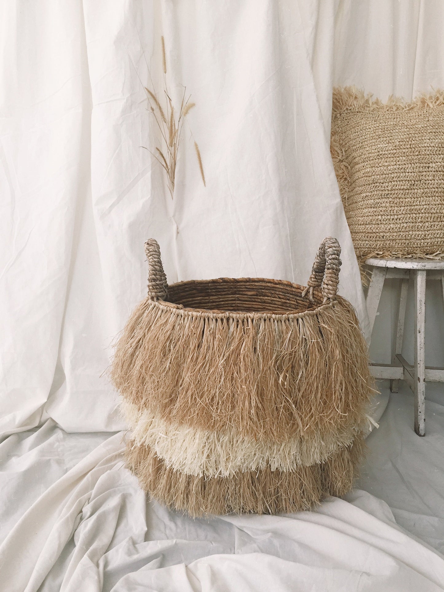 Fringe Natural Basket