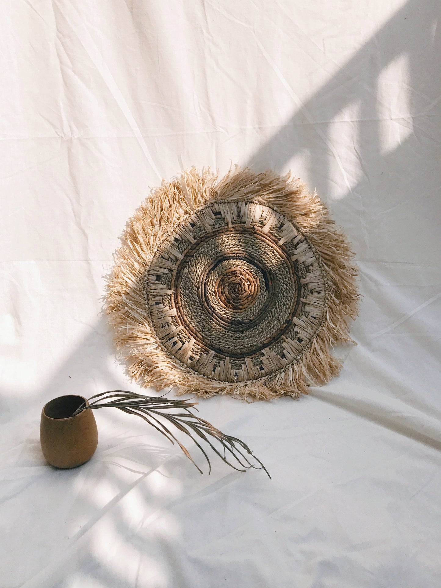 Bohemian Banana Bark Fringe Wall Decor