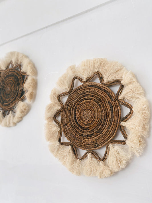 Boho Fringe Pom Hanging Wall Decoration