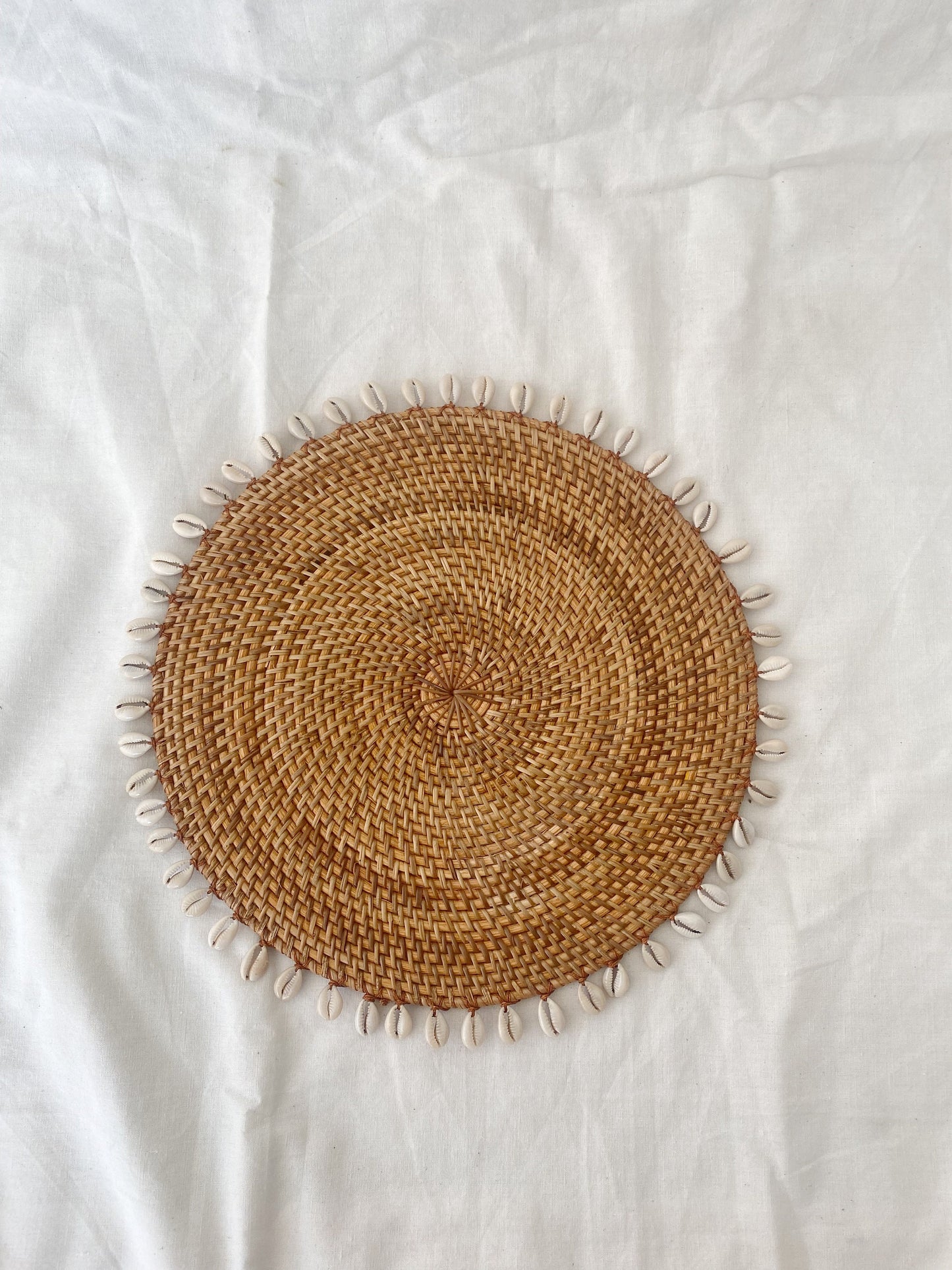 Brown Rattan Shell Placemats