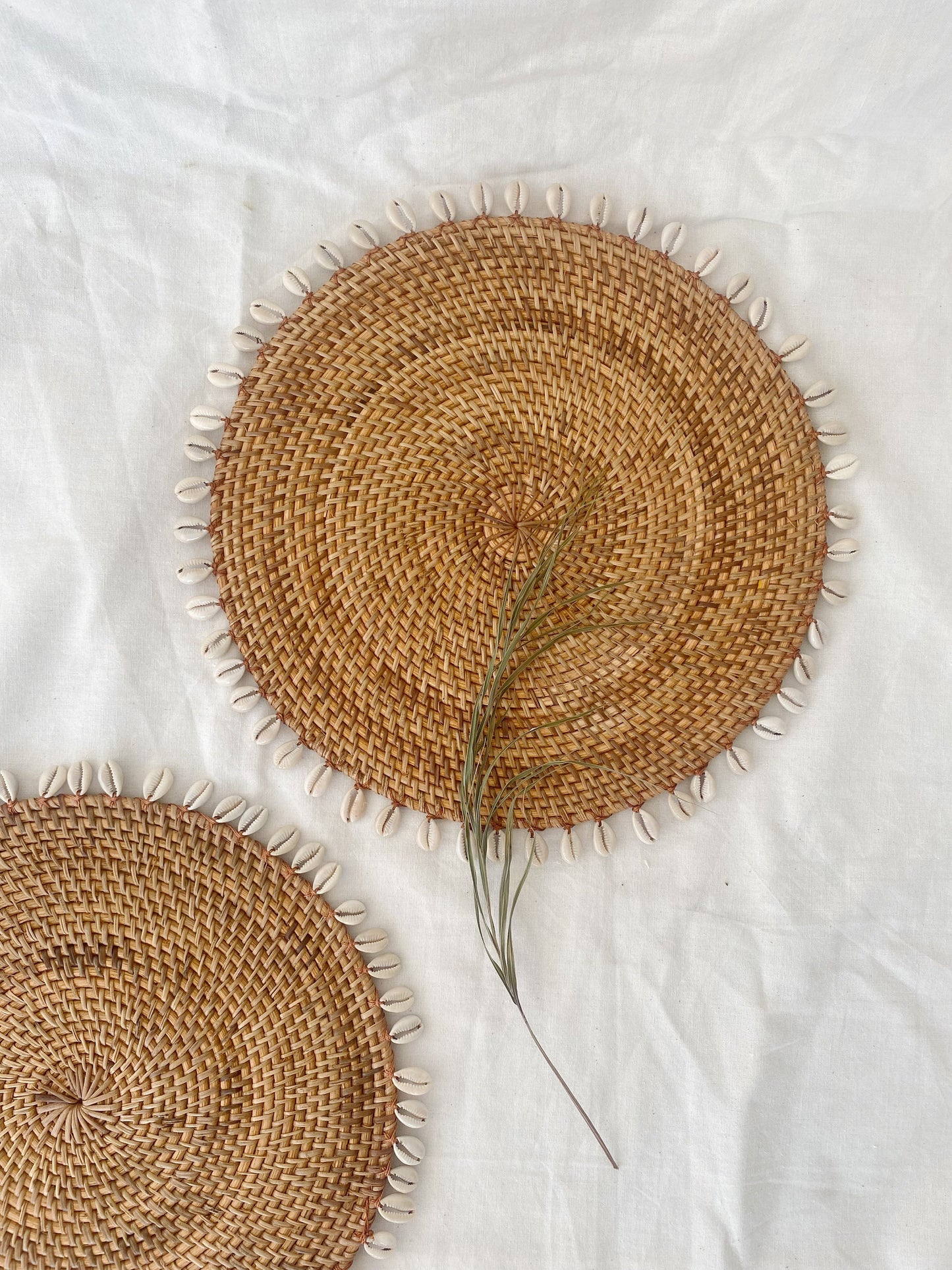 Brown Rattan Shell Placemats