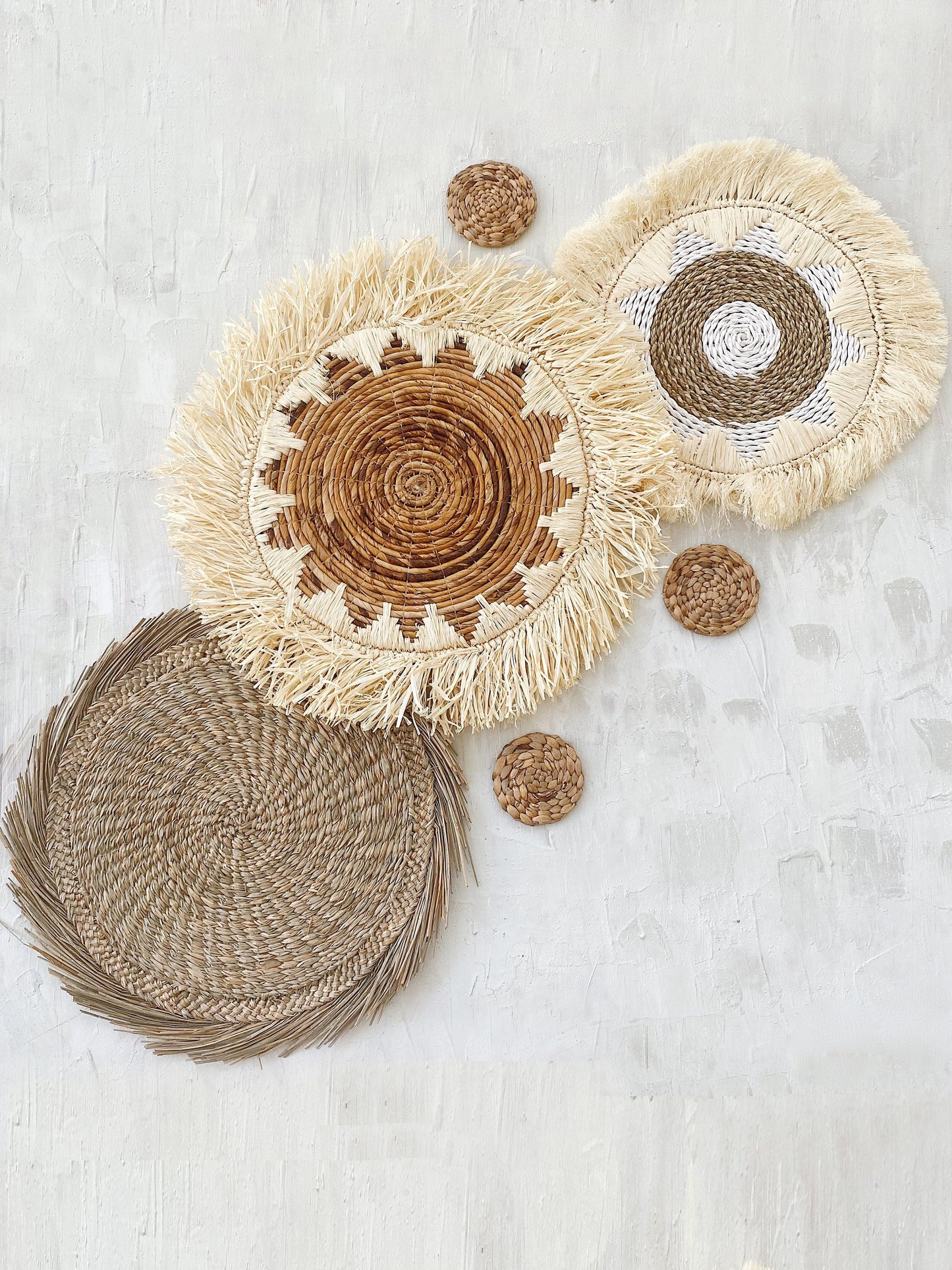 Set of 6 Natural Wall Decor
