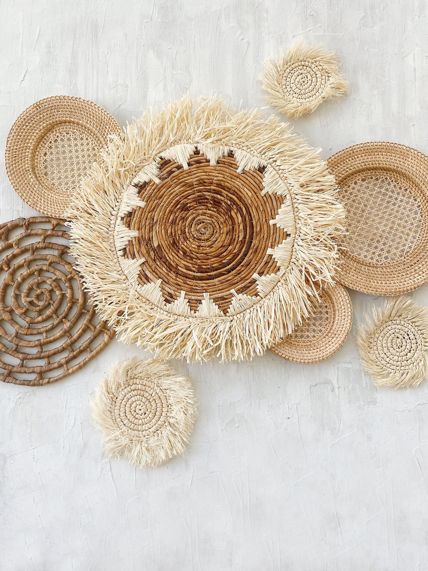 Set of 8 Natural Wall Decor