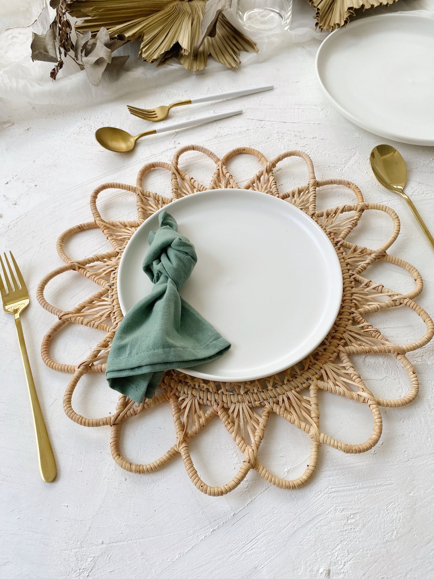 Rani Flower Rattan Placemats