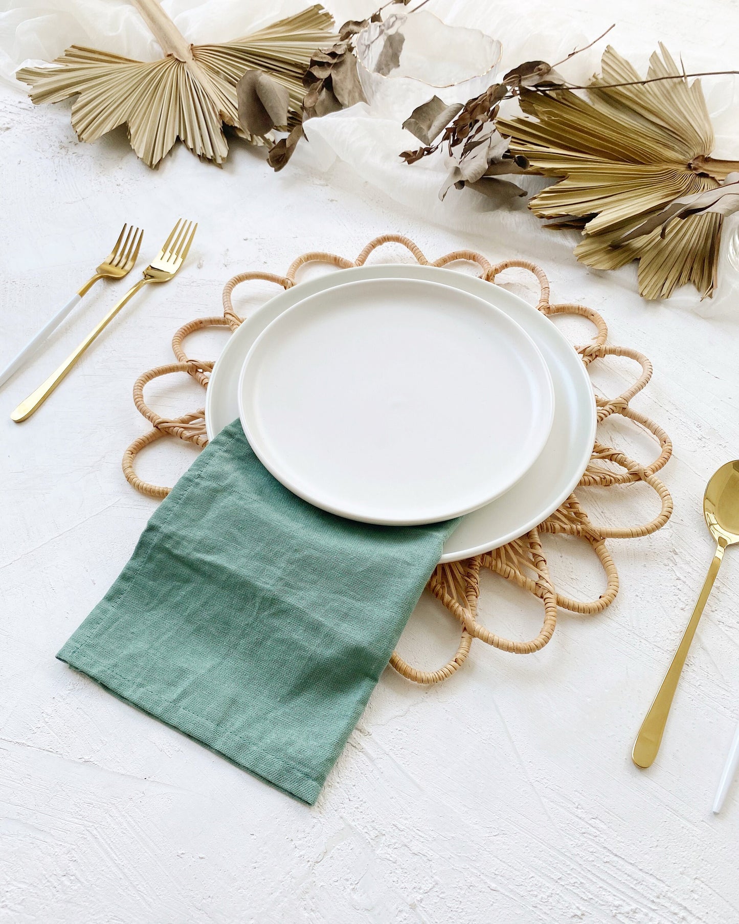 Rani Flower Rattan Placemats