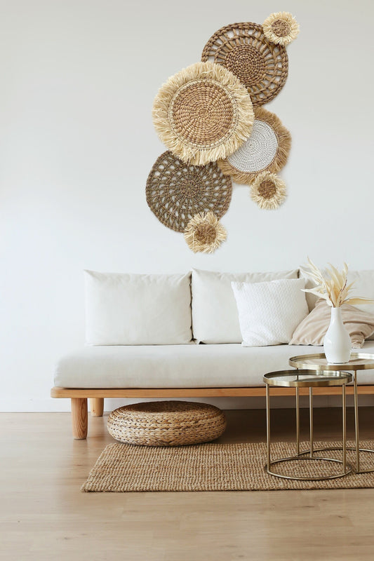 Set of 7 Boho Wall Basket